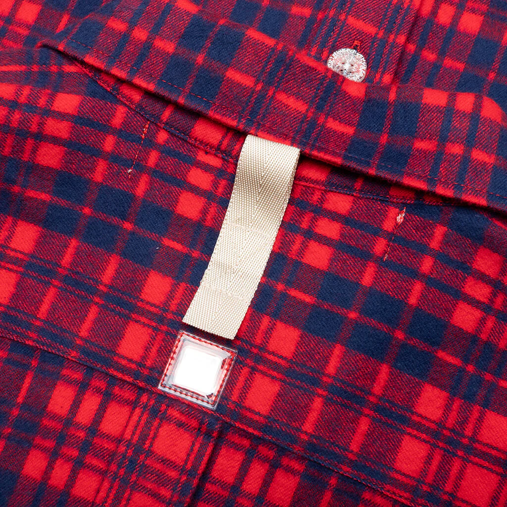 NARC Flannel Shirt - Red Plaid - Image 5