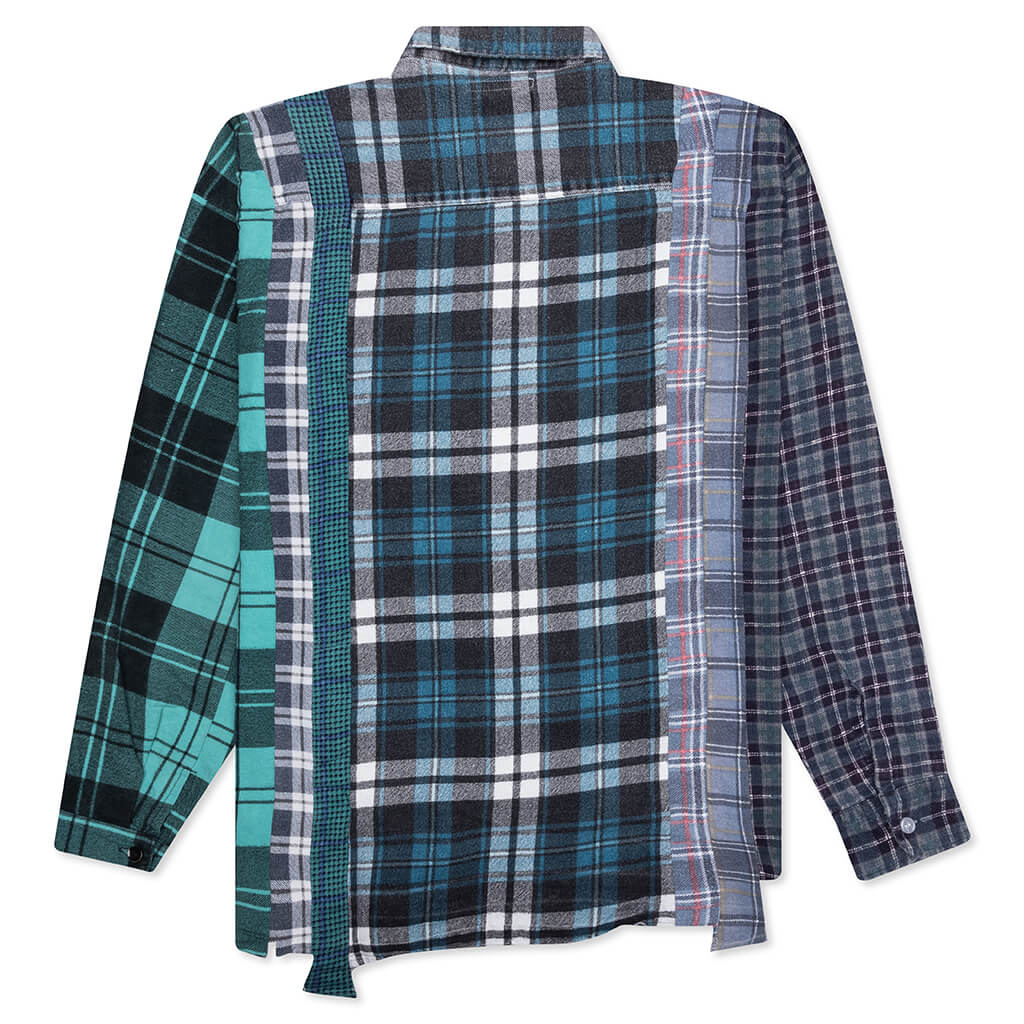 7 Cuts Wide Flannel Shirt - Assorted - Image 2