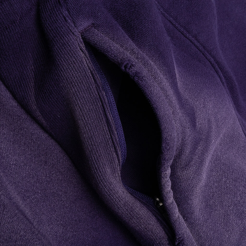 Cotton French Terry Deconstructed Sweatpant - Purple - Image 4