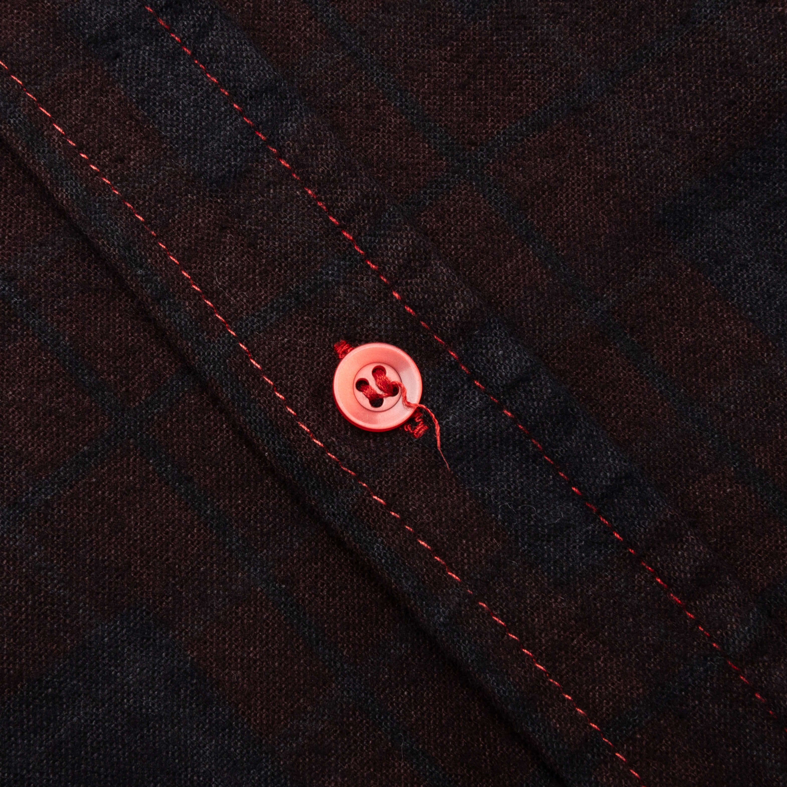 Flannel Shirt 7 Cuts Shirt Over Dye - Black - Image 5