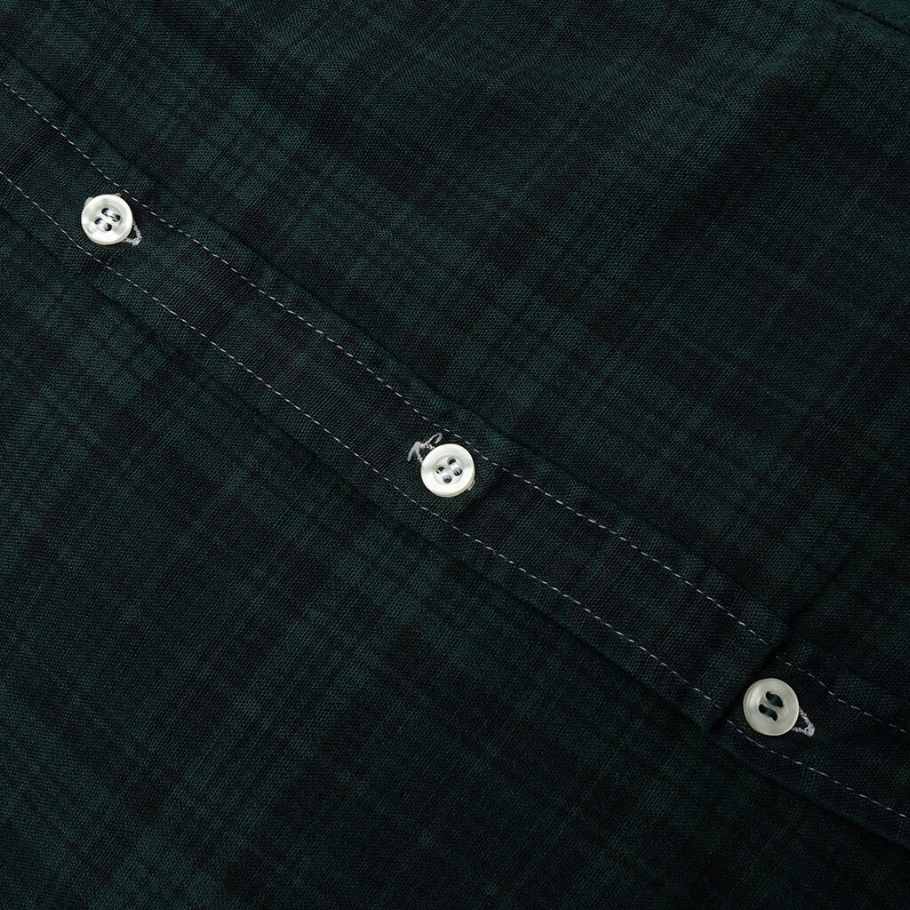 Flannel Shirt 7 Cuts Shirt Over Dye - Green - Image 4
