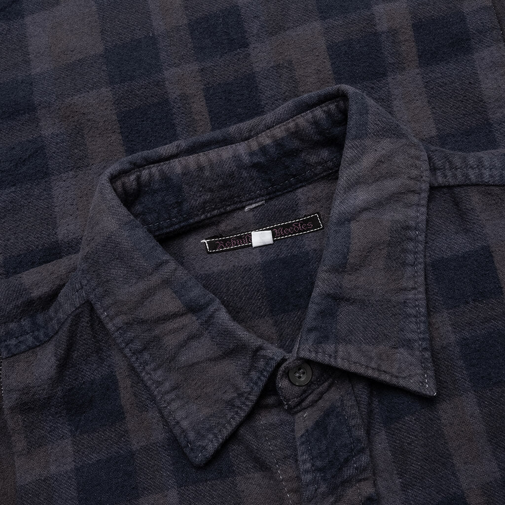 Flannel Shirt 7 Cuts Shirt Over Dye - Purple - Image 3