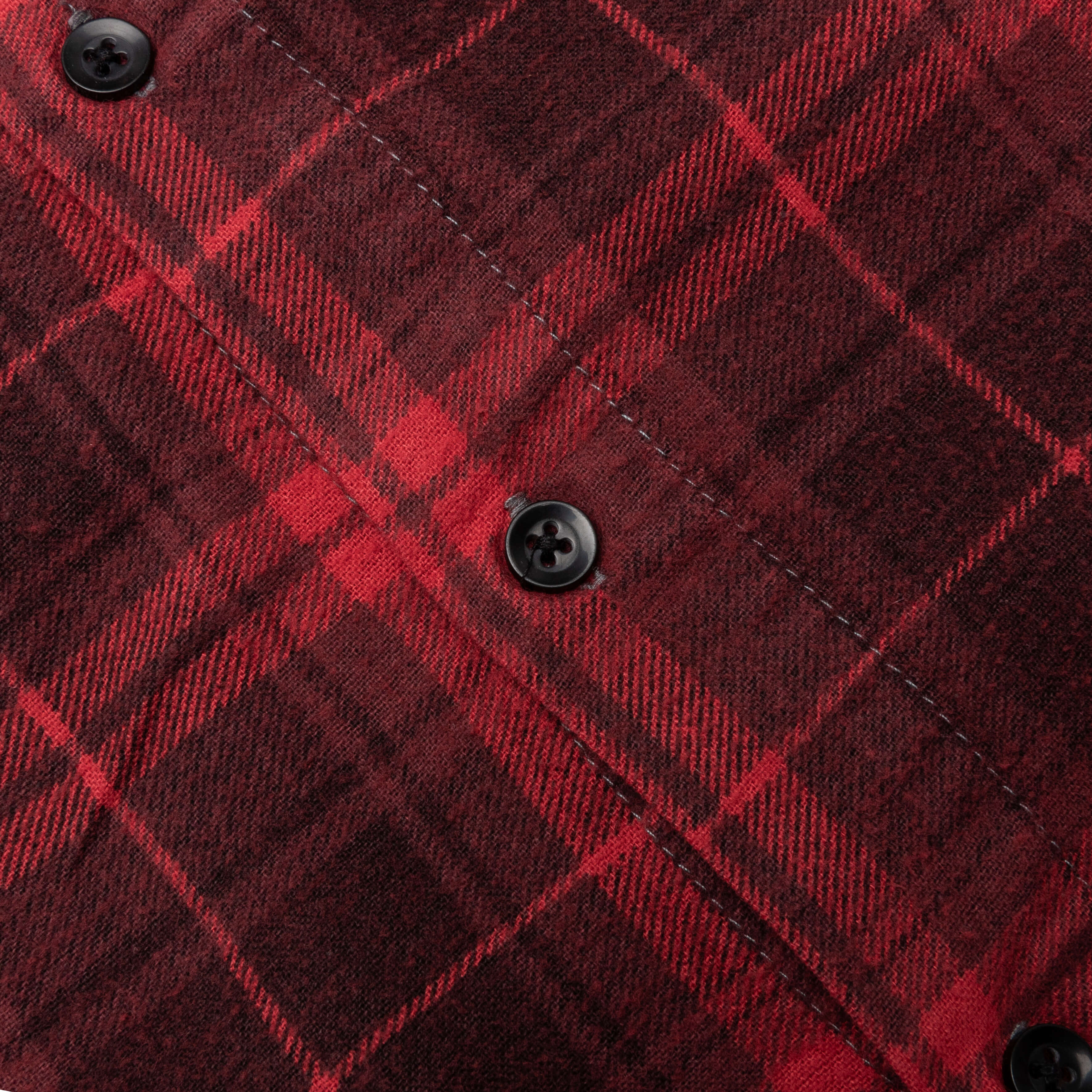 Flannel Shirt 7 Cuts Shirt Over Dye - Red - Image 5