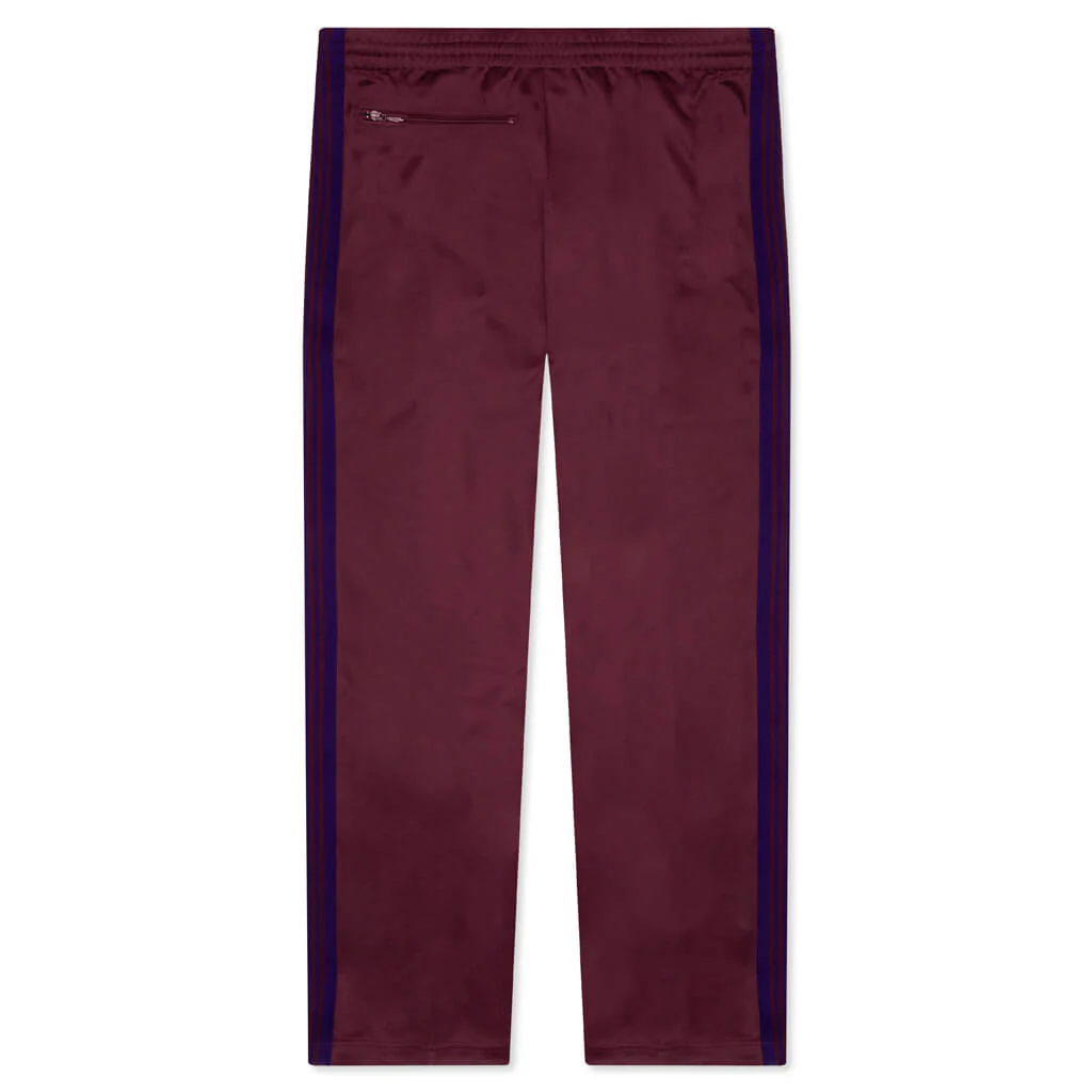 Narrow Track Pant Poly Smooth - Wine - Image 2