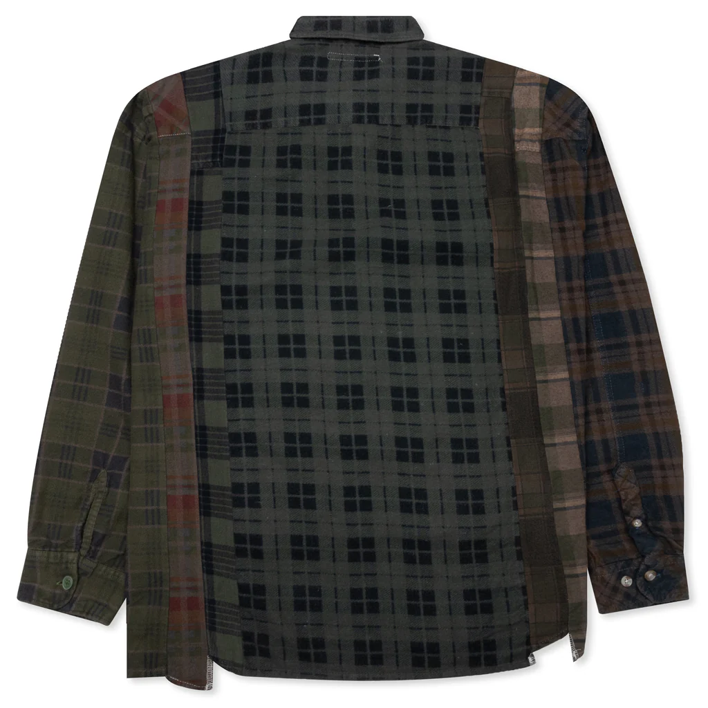 Over Dye 7 Cuts Shirt - Brown - Image 2