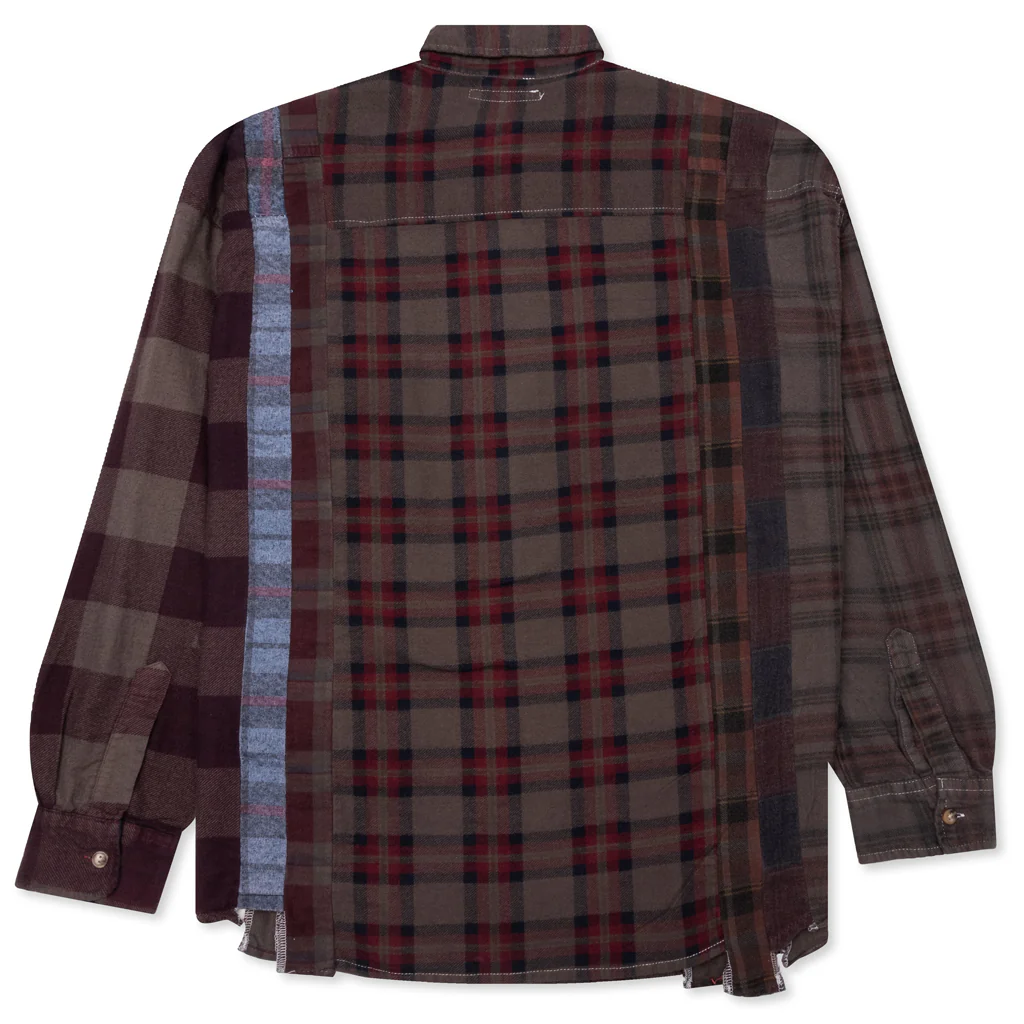 Over Dye 7 Cuts Shirt - Brown - Image 2