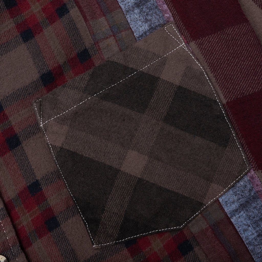 Over Dye 7 Cuts Shirt - Brown - Image 3