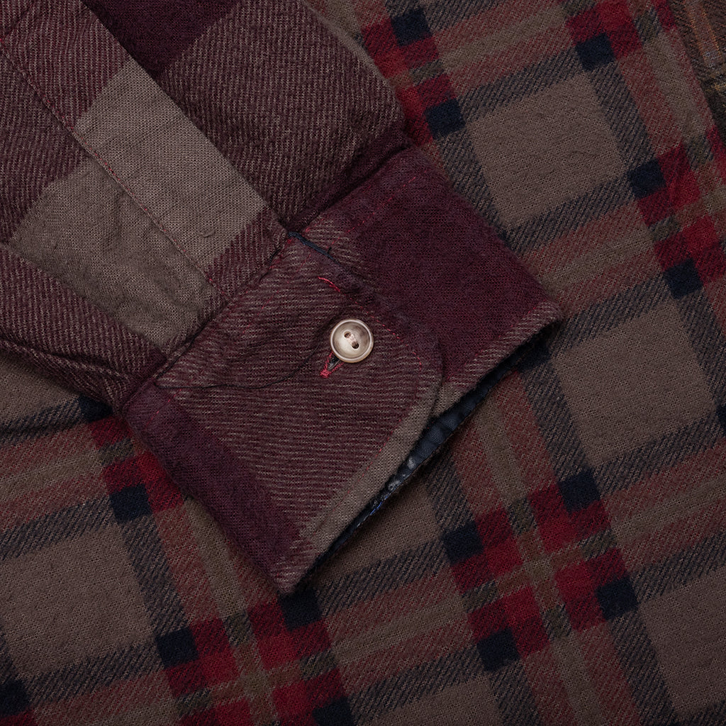 Over Dye 7 Cuts Shirt - Brown - Image 4