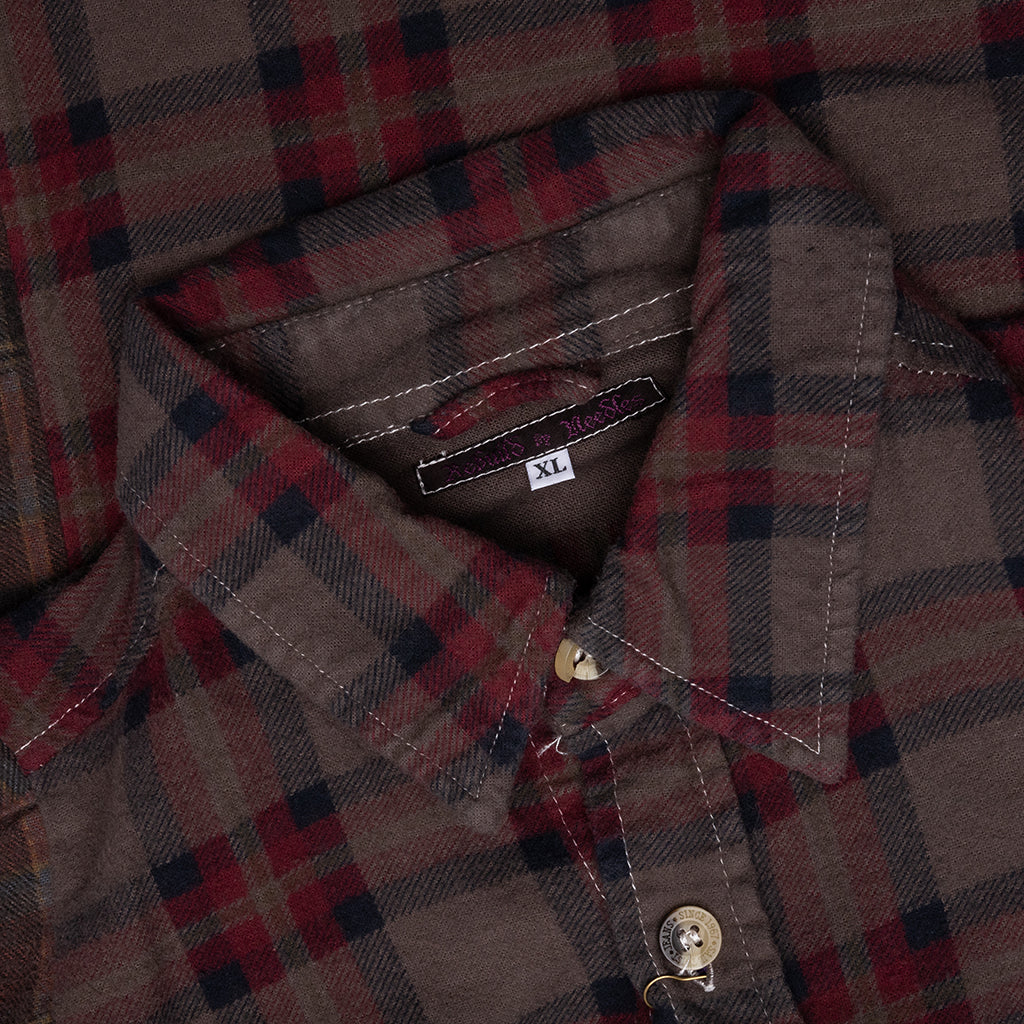 Over Dye 7 Cuts Shirt - Brown - Image 5