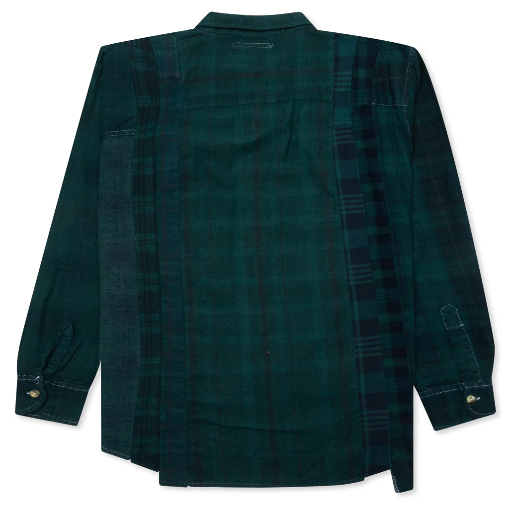 Over Dye 7 Cuts Shirt - Green - Image 2