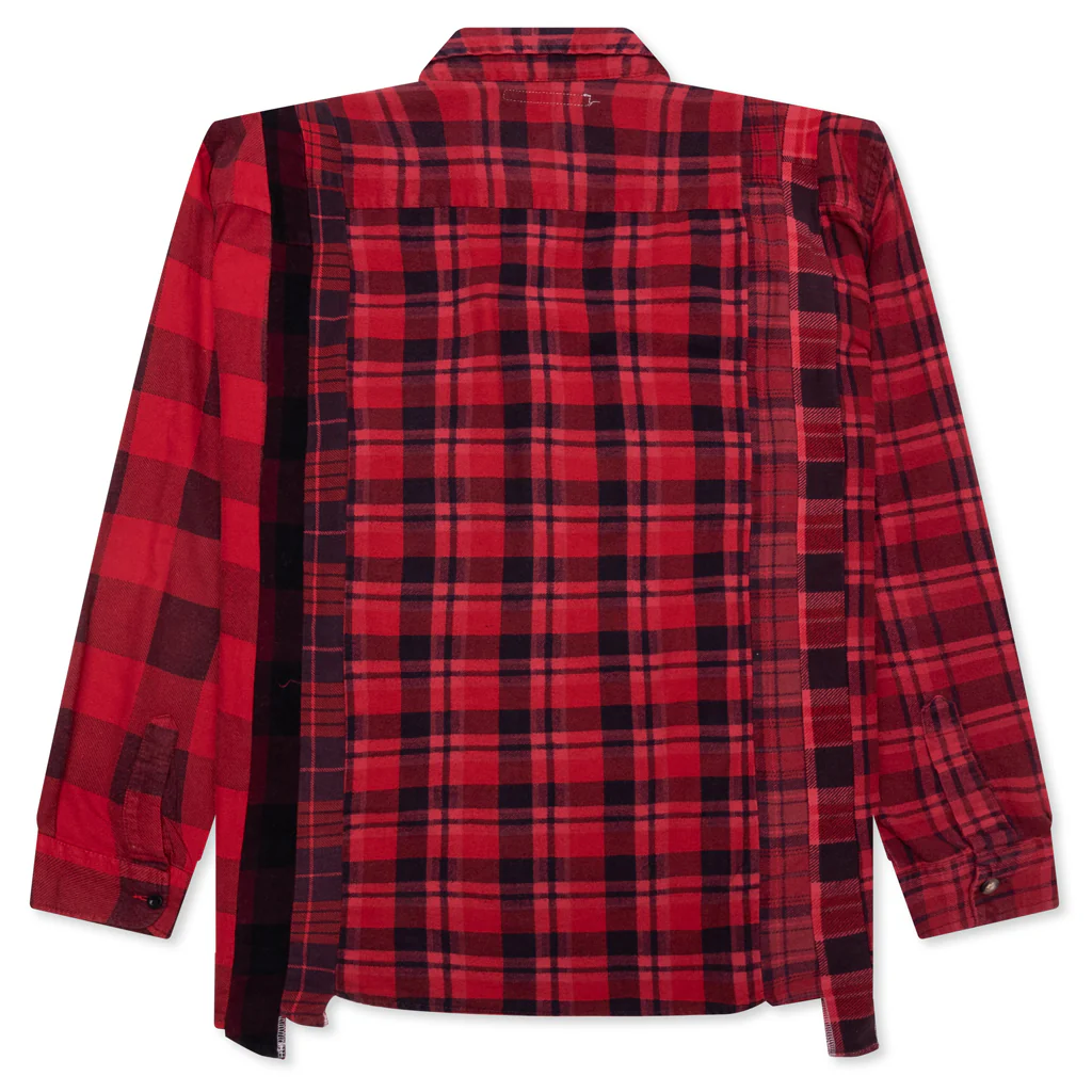 Over Dye 7 Cuts Shirt - Red - Image 2