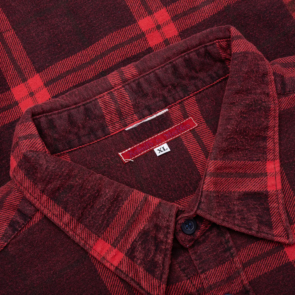 Over Dye 7 Cuts Shirt - Red - Image 3