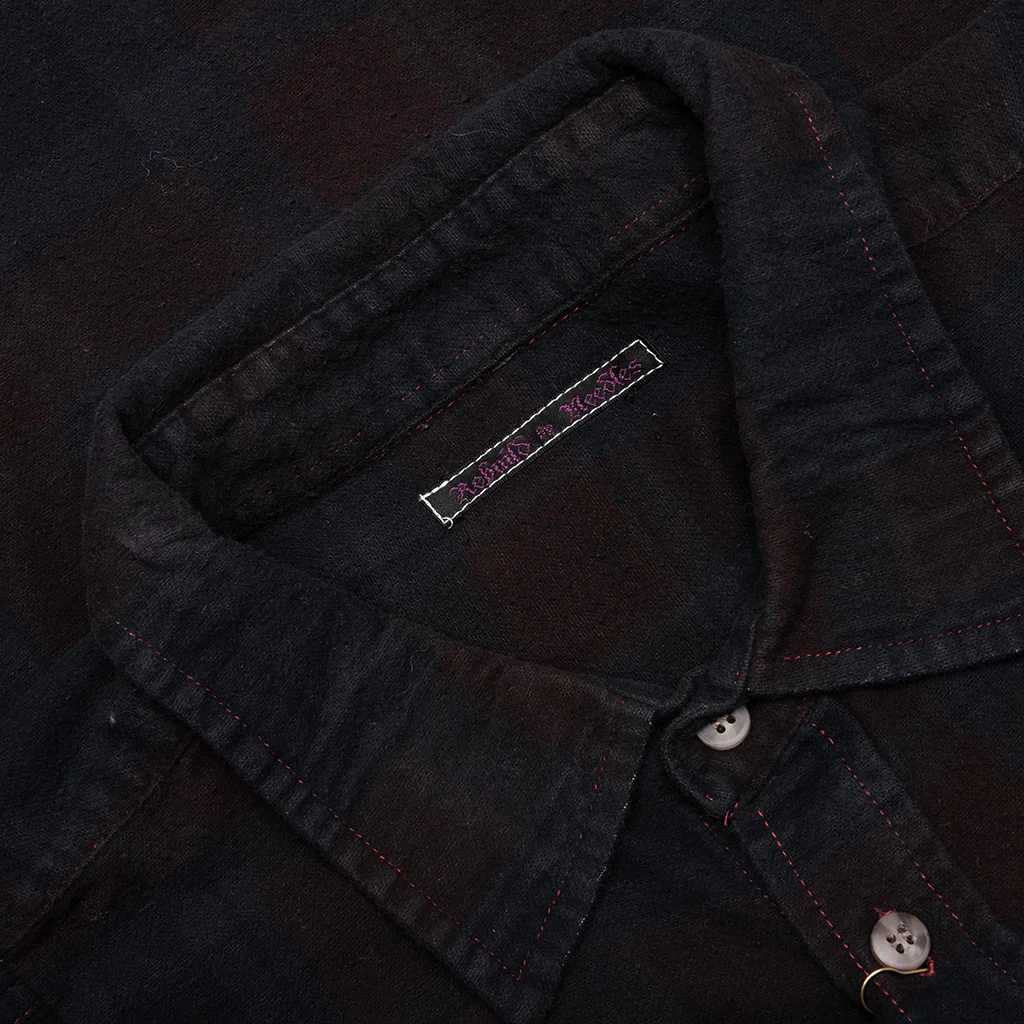 Over Dye 7 Cuts Wide Shirt - Black - Image 3