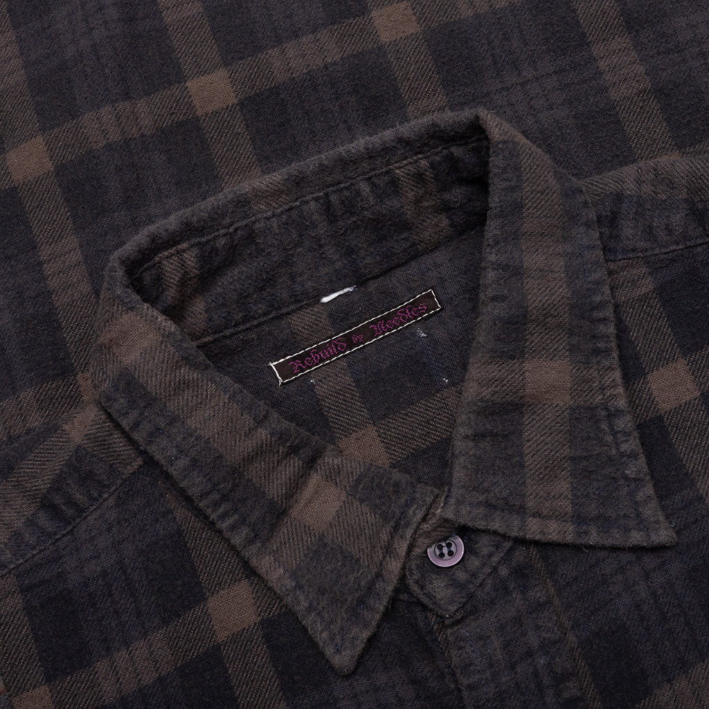 Over Dye 7 Cuts Wide Shirt - Brown - Image 3
