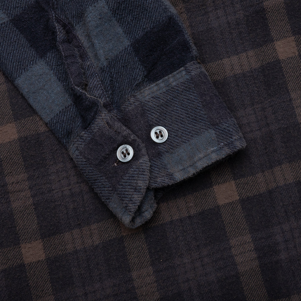 Over Dye 7 Cuts Wide Shirt - Brown - Image 5
