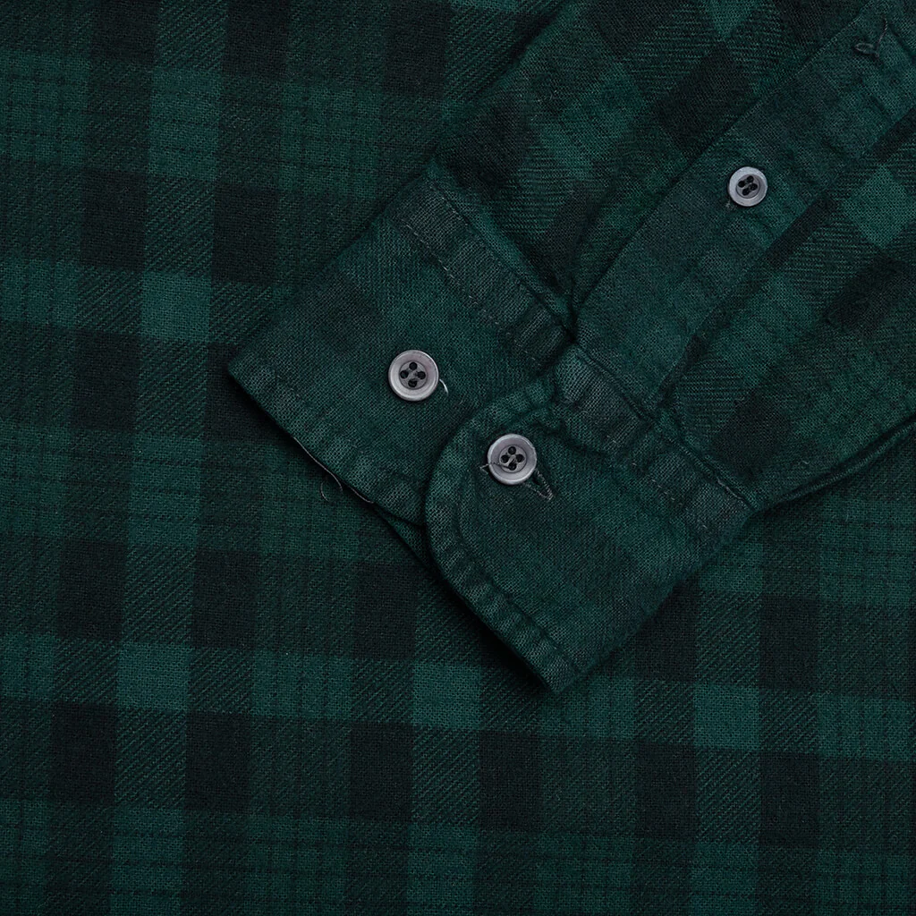 Over Dyed Ribbon Shirt - Green - Image 4