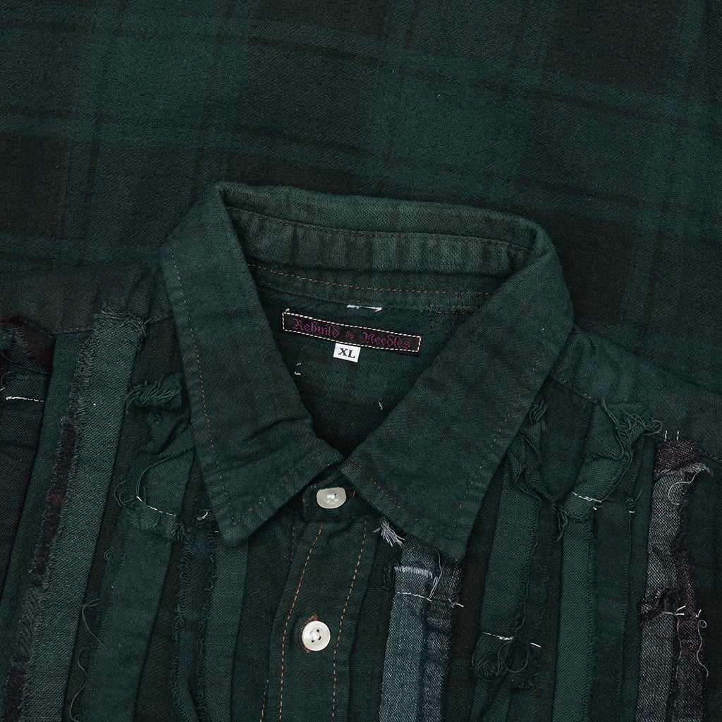 Over Dyed Ribbon Shirt - Green - Image 3