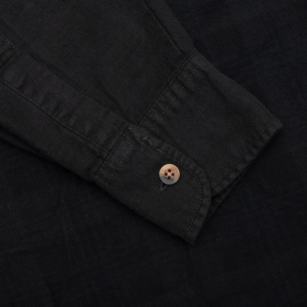 Over Dyed Ribbon Wide Shirt - Black - Image 5