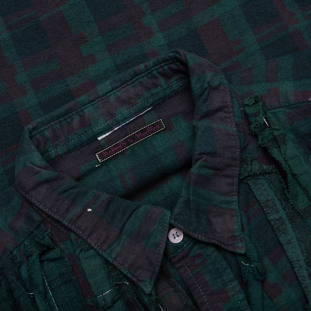 Over Dyed Ribbon Wide Shirt - Green - Image 3