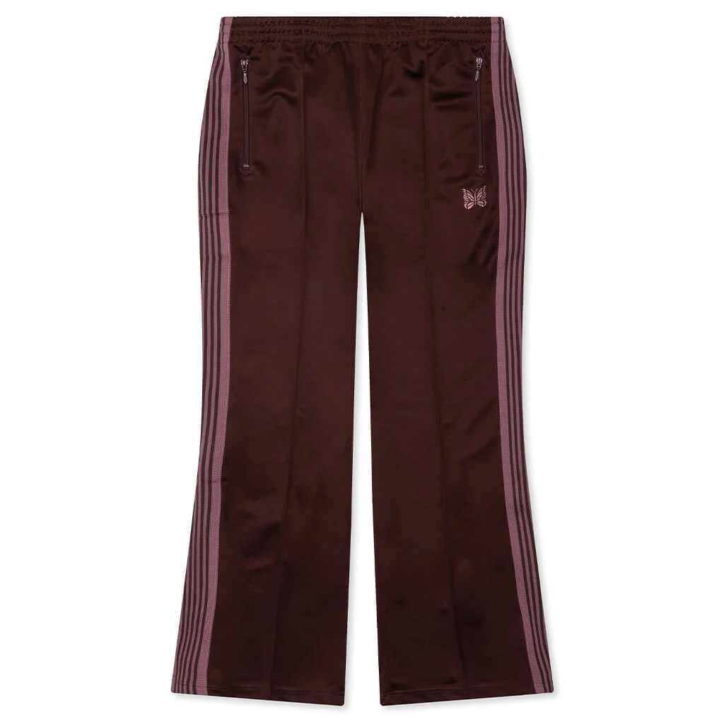 Poly Smooth Boot Cut Track Pant - Brown