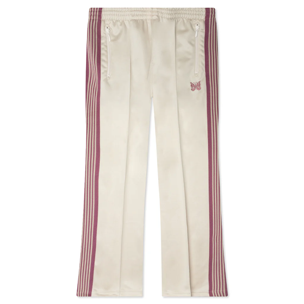 Poly Smooth Boot-Cut Track Pant - Ivory