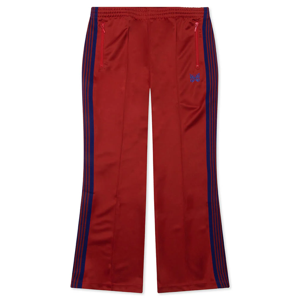 Poly Smooth Boot Cut Track Pant - Red