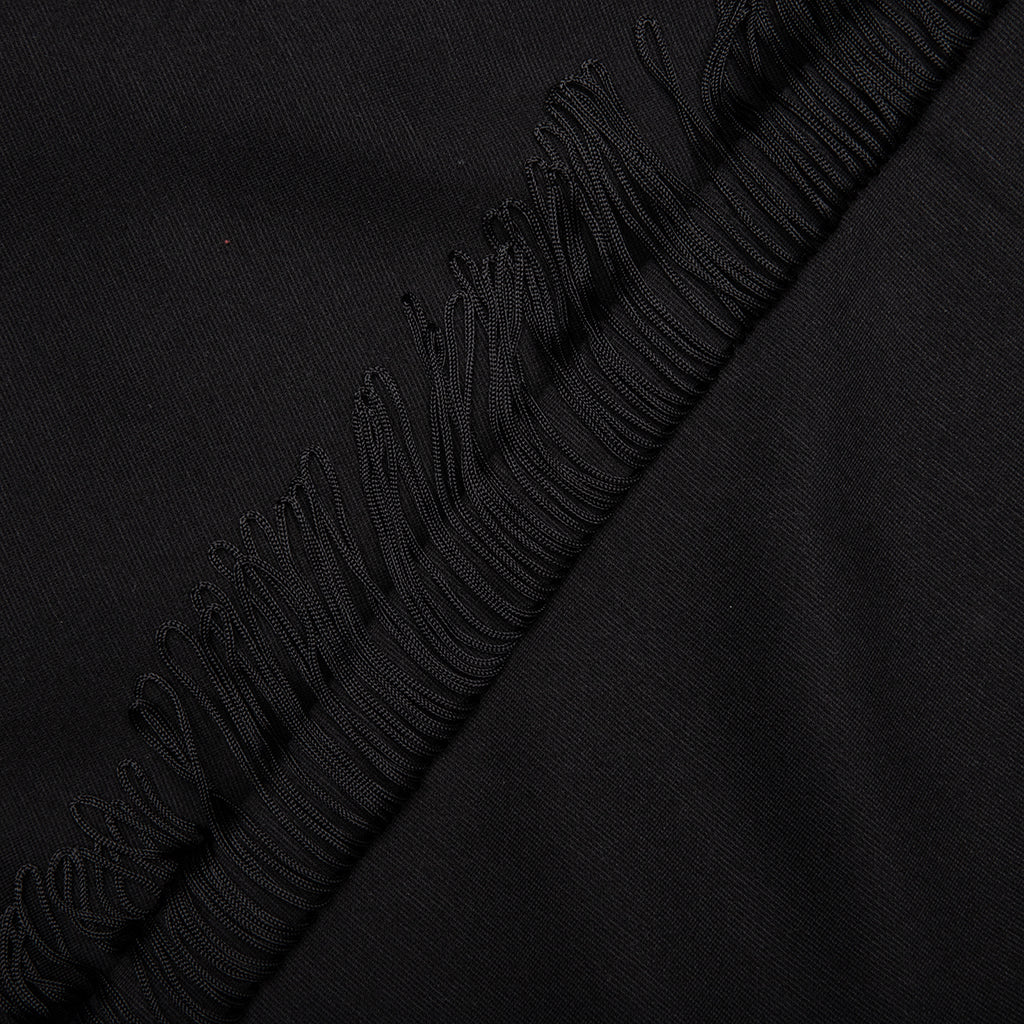 Rayon Jersey Fringe Boot-Cut Track Pant - Black - Image 4