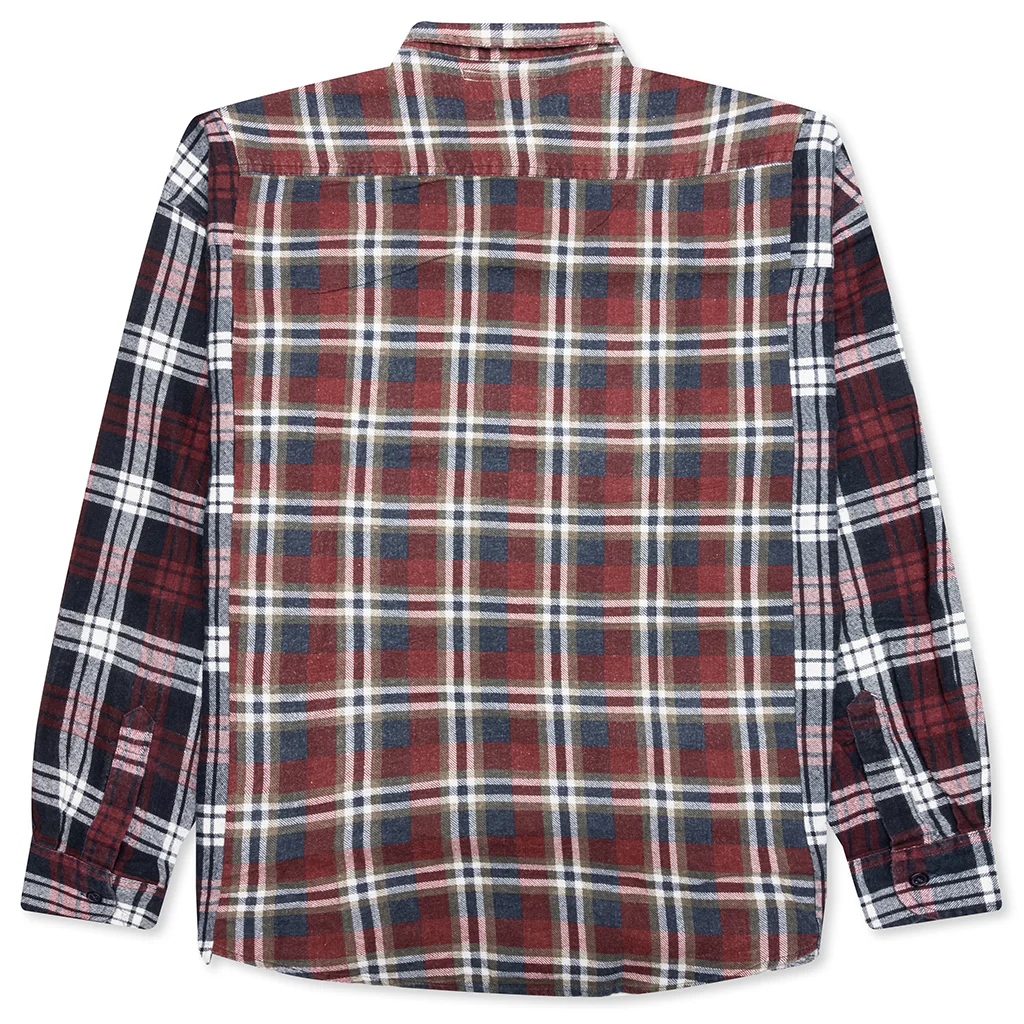 Ribbon Wide Flannel Shirt - Assorted - Image 2