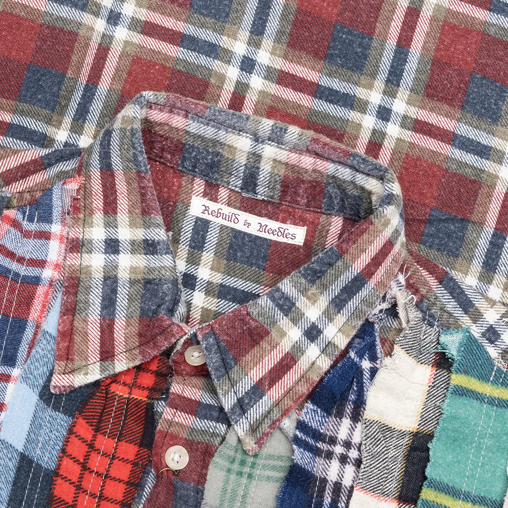 Ribbon Wide Flannel Shirt - Assorted - Image 3