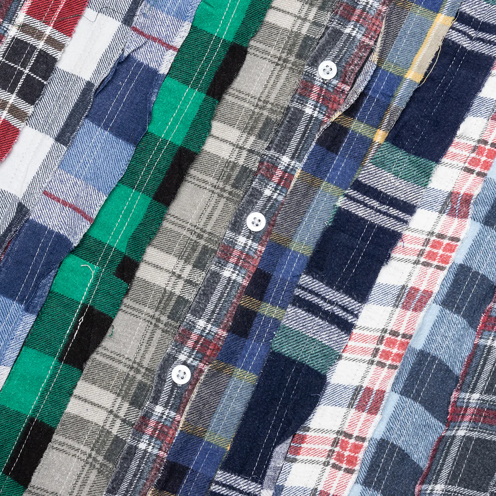 Ribbon Wide Flannel Shirt - Assorted - Image 4
