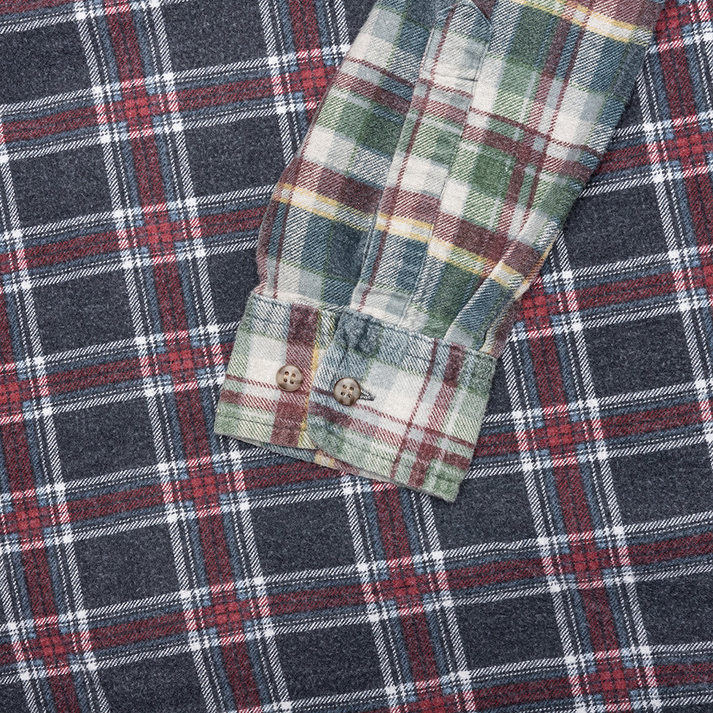 Ribbon Wide Flannel Shirt - Assorted - Image 5