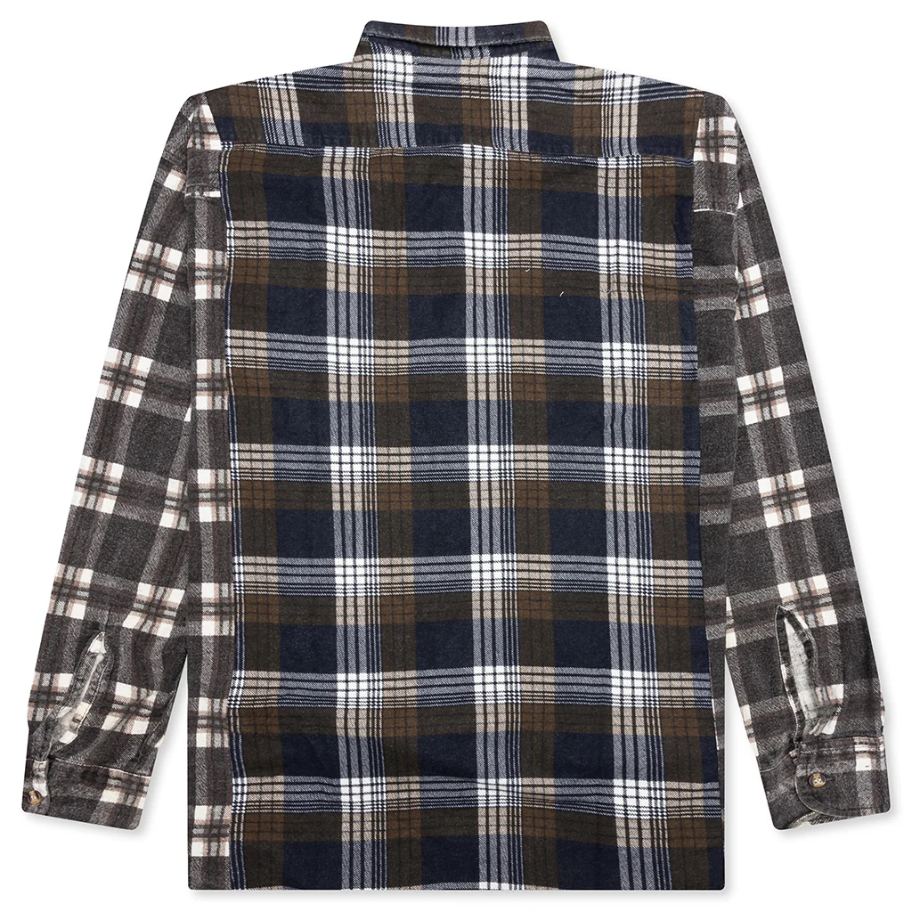 Ribbon Wide Flannel Shirt - Assorted - Image 2