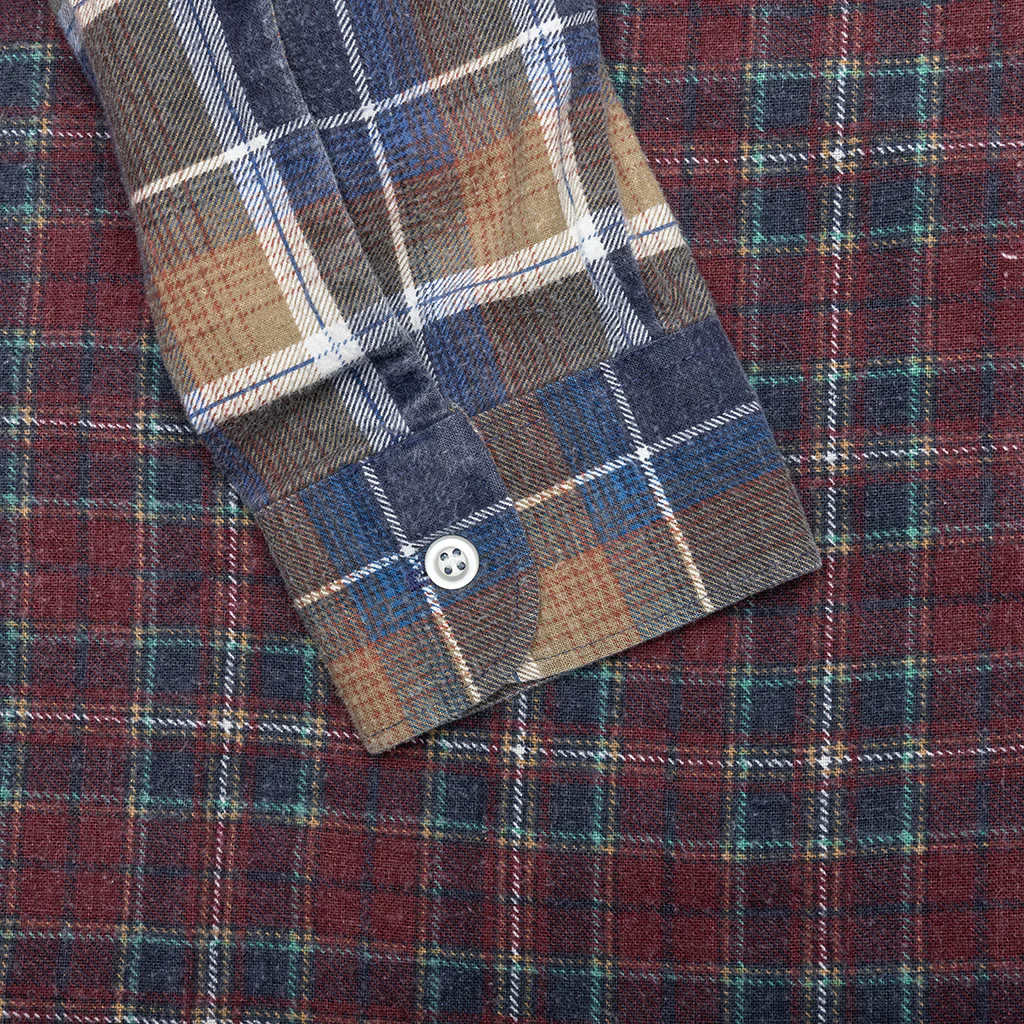 Ribbon Wide Flannel Shirt - Assorted - Image 5