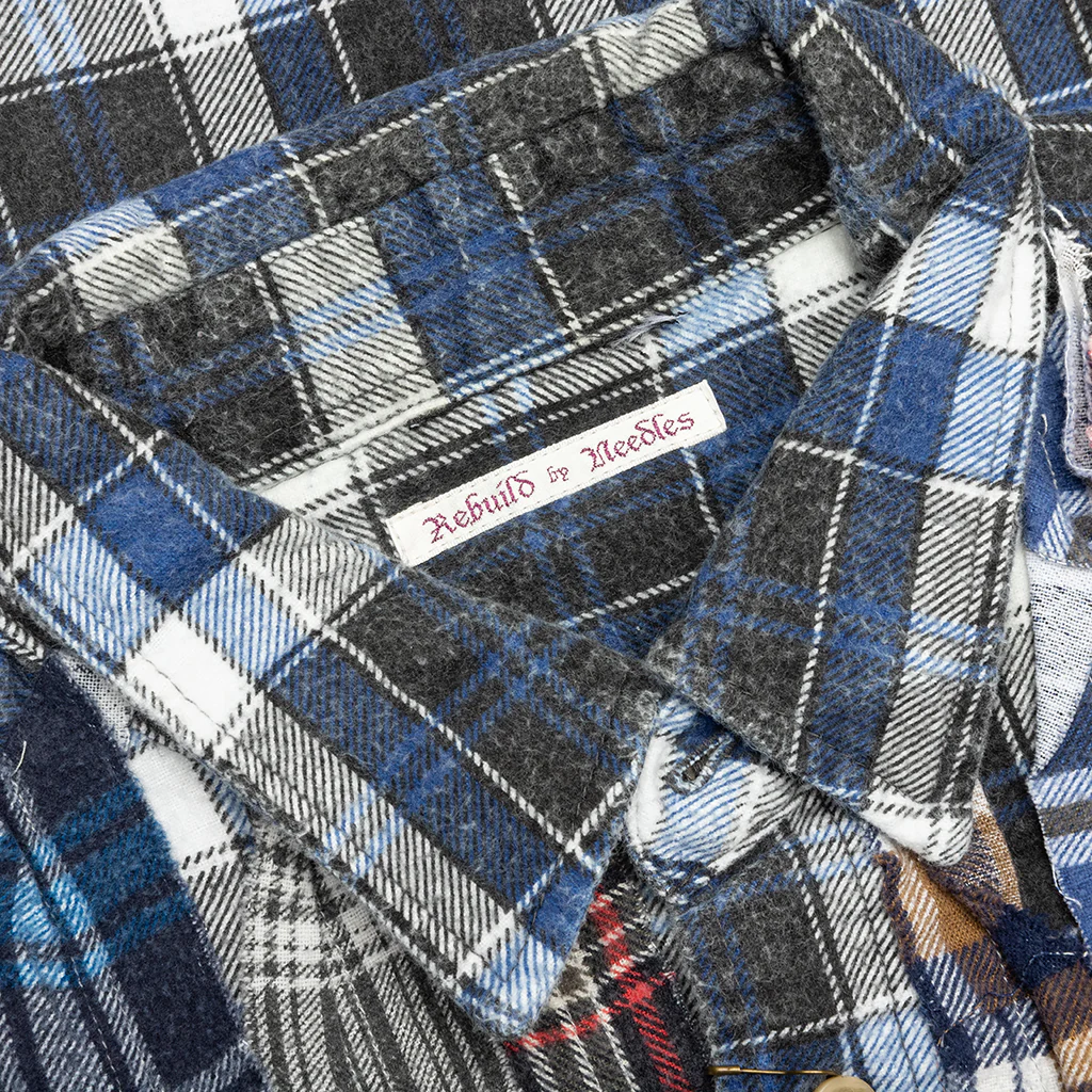 Ribbon Wide Flannel Shirt - Assorted - Image 3