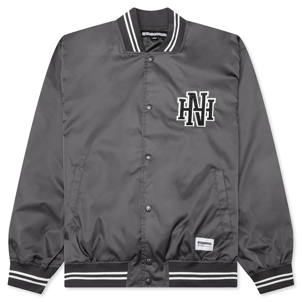Baseball Jacket - Charcoal