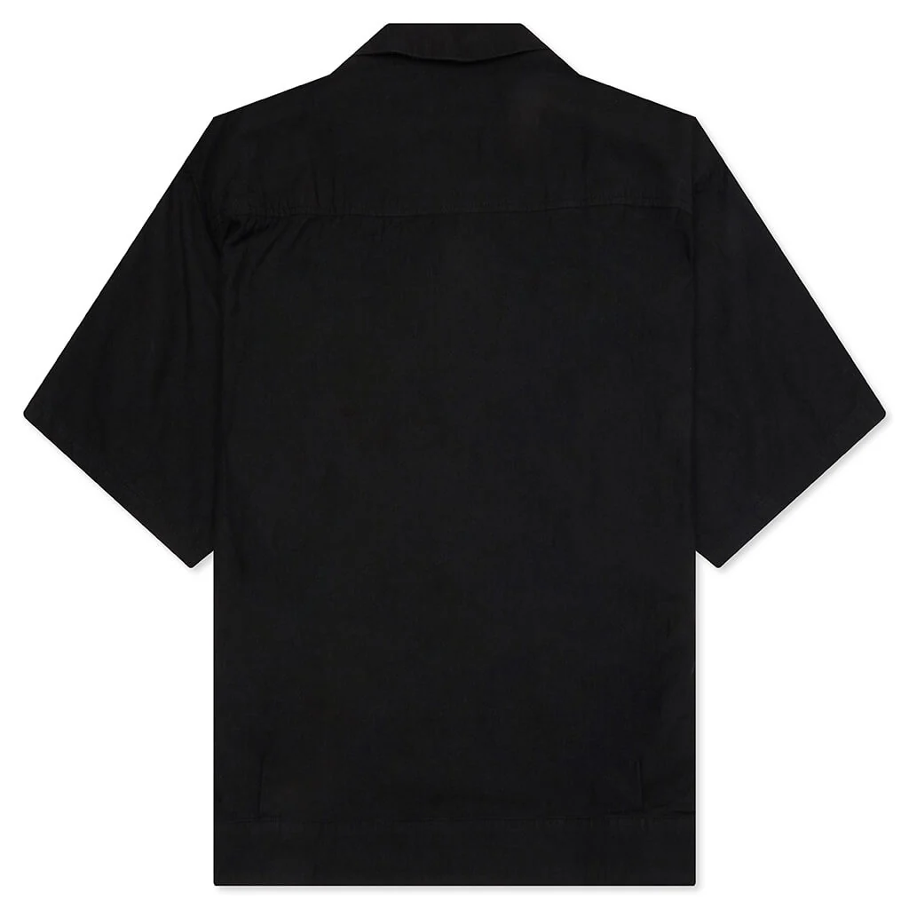 Belted Officer S/S Shirt - Black - Image 2