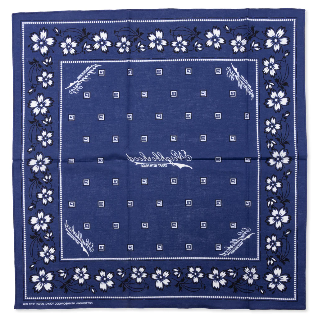 Flower Bandana - Navy - Image 2