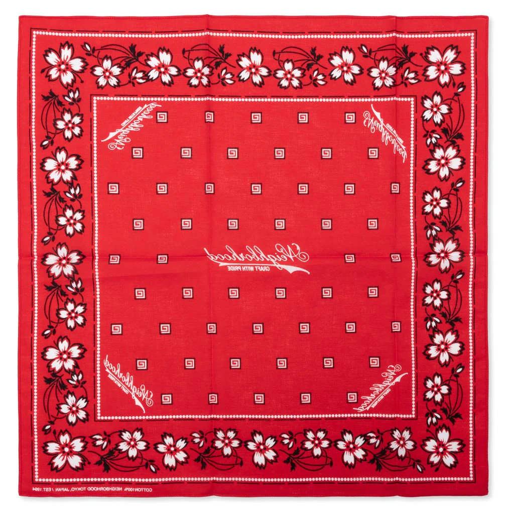 Flower Bandana - Red - Image 2