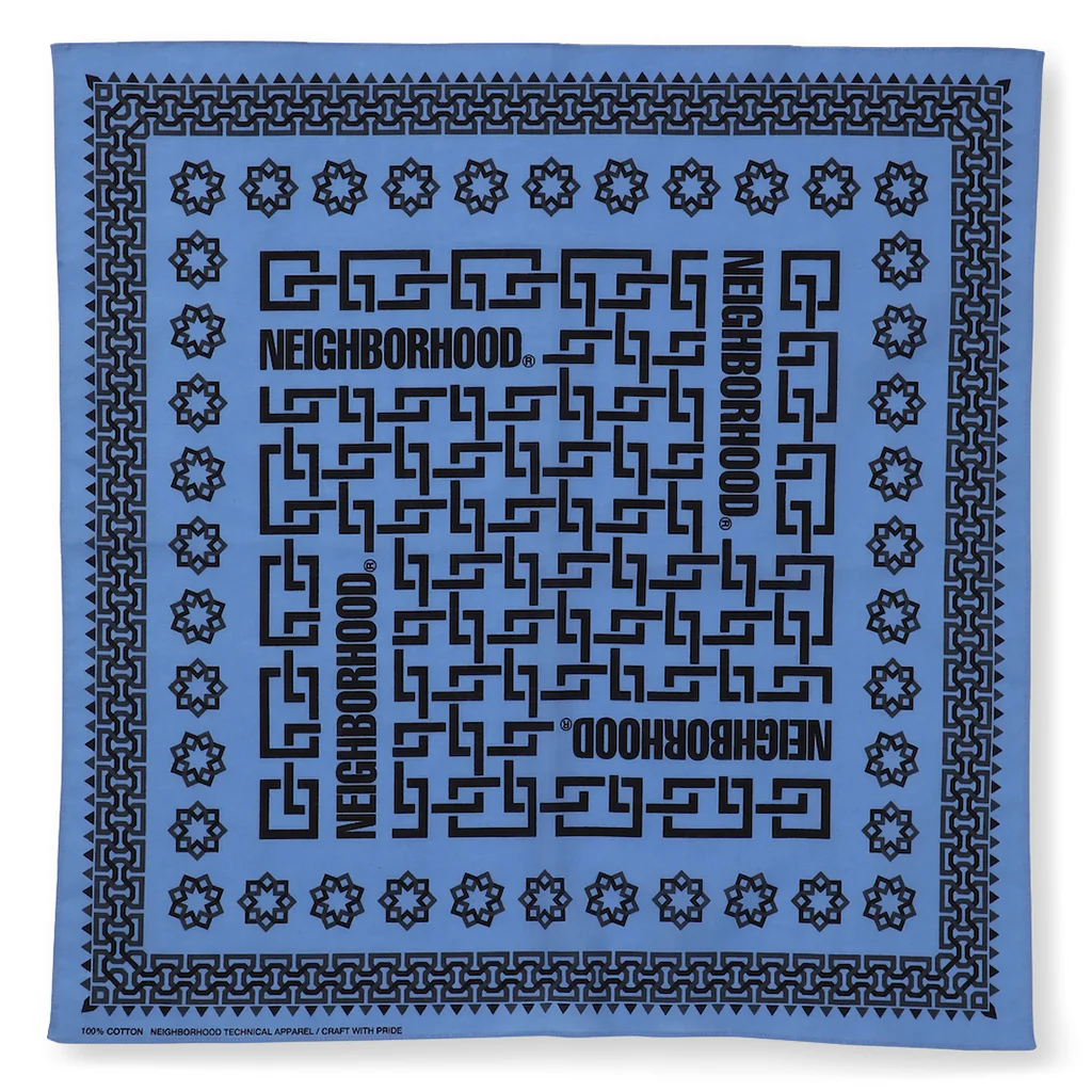 Geometric Pattern Bandana - Blue