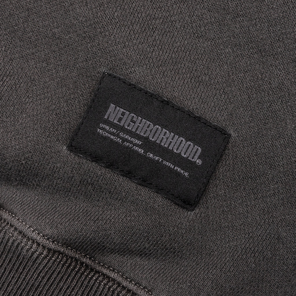 Pigment Dyed Sweat Shirt L/S - Black - Image 4
