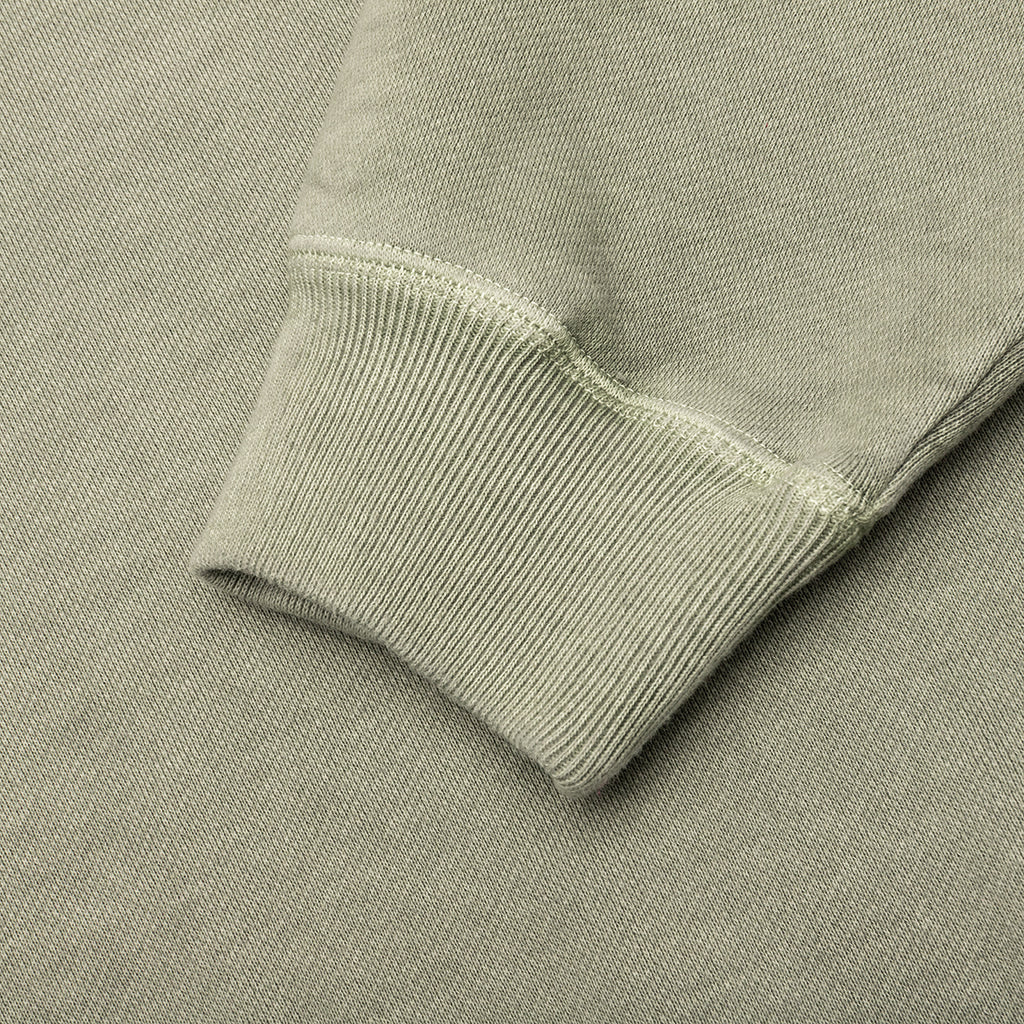 Pigment Dyed Sweat Shirt L/S - Olive - Image 5