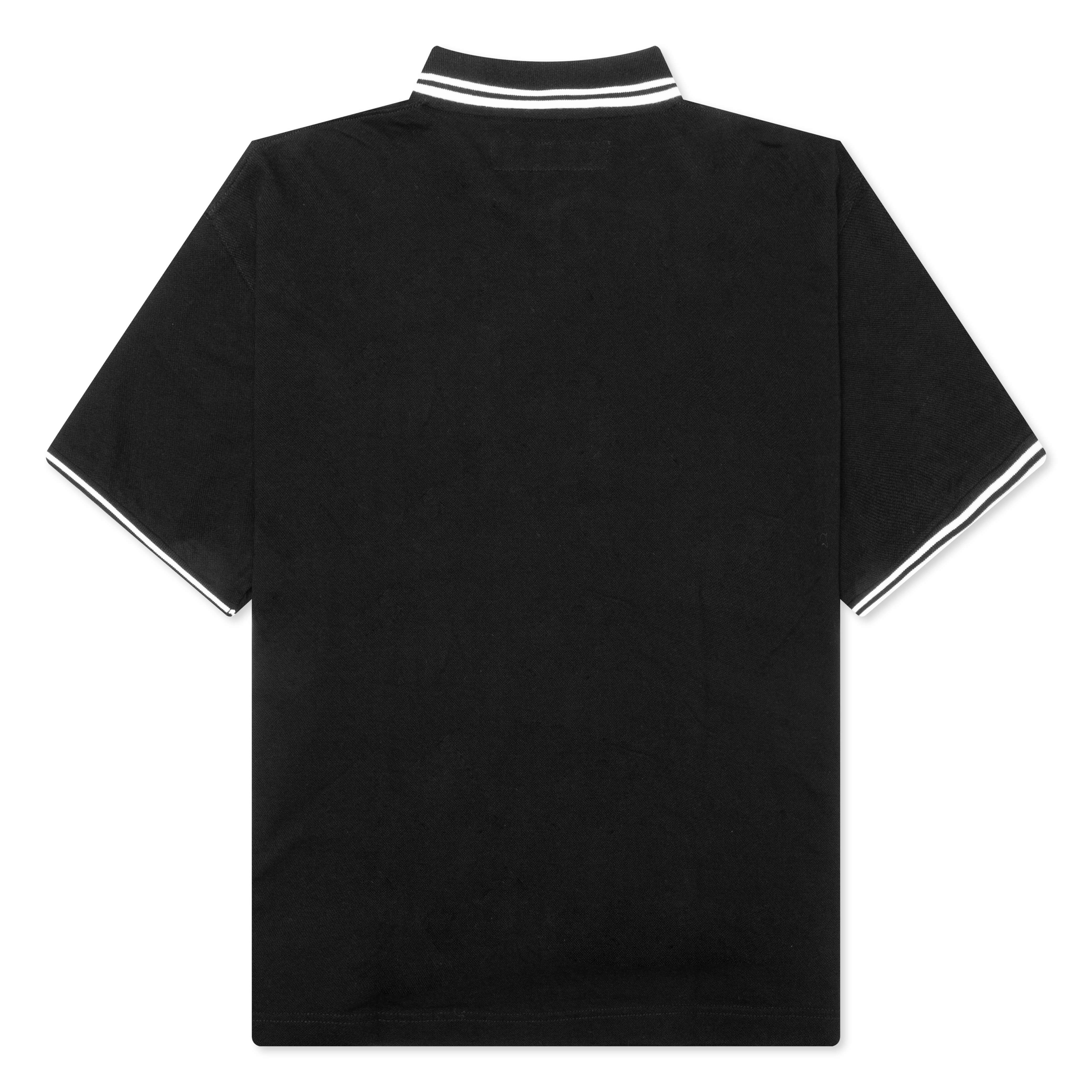 Pique Line S/S Polo Shirt - Black - Image 2