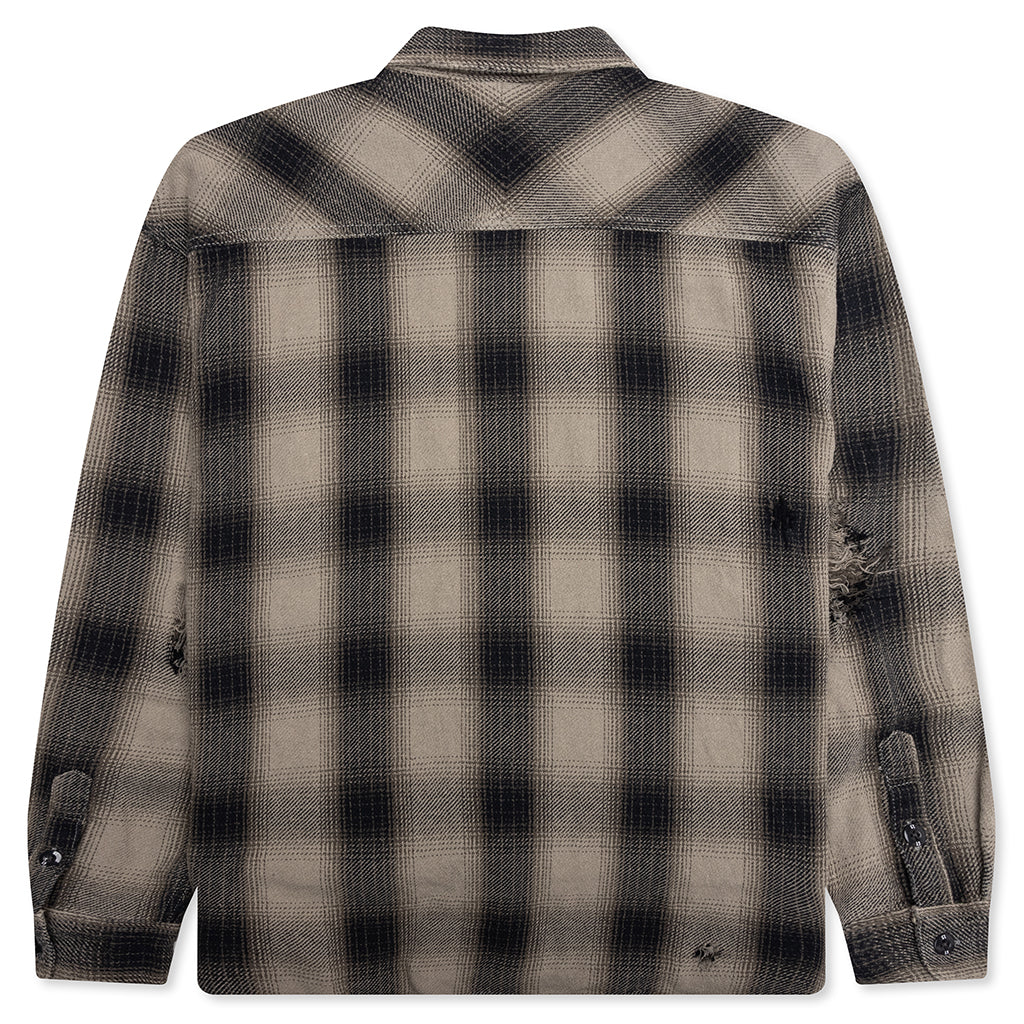 Savage Block Hombre Check Shirt LS - Greige - Image 2