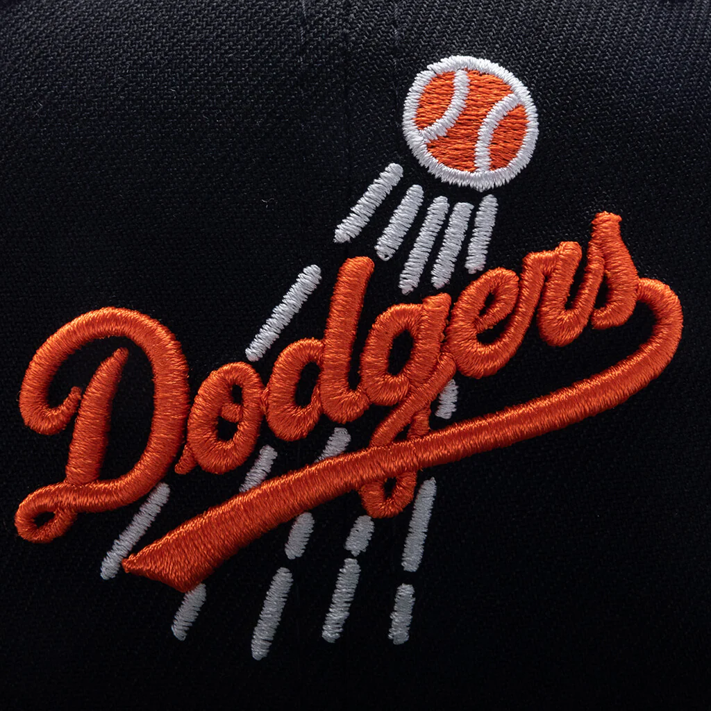 FEATURE x New Era 59FIFTY Fitted LA Dodgers Cooperstown - Black/Mountain Pine Green/Grey - Image 2