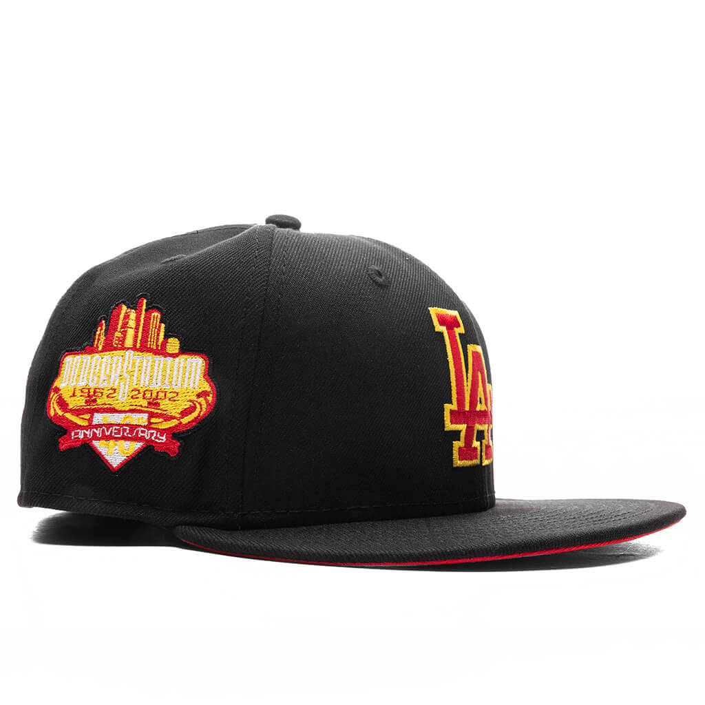 FEATURE x New Era 59FIFTY Fitted LA Dodgers Cooperstown - Black/Red - Image 3