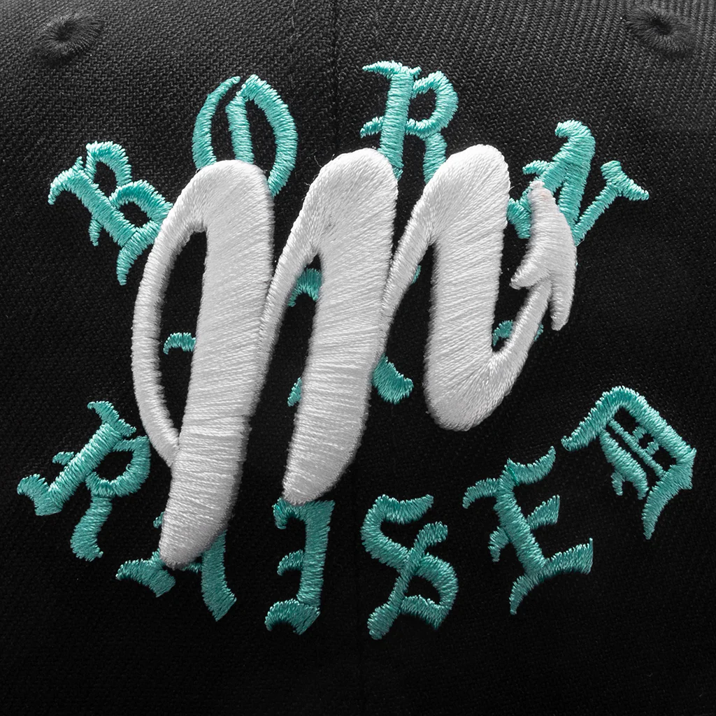 New Era x Born x Raised 59FIFTY LMB Diablos Rojos del México Layered Logo - Black - Image 2