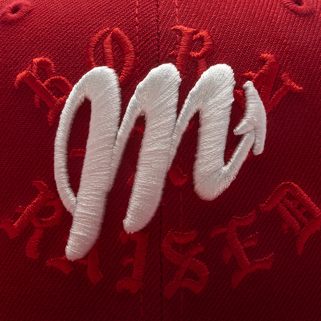 New Era x Born x Raised 59FIFTY LMB Diablos Rojos del México Layered Logo - Scarlet - Image 2