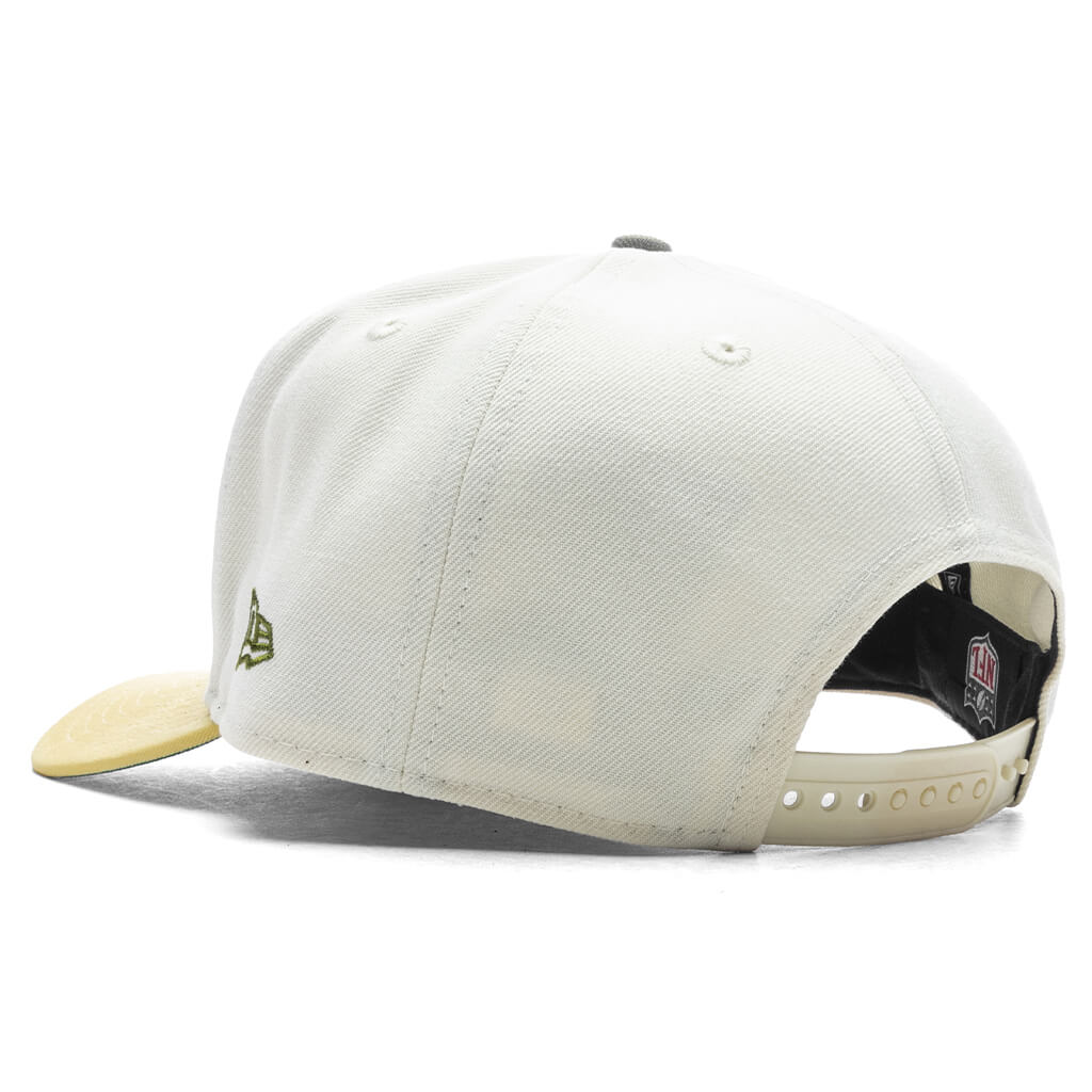 FEATURE x New Era 9Fifty A-Frame Snapback Las Vegas Raiders - Chrome/Silver/Yellow - Image 4