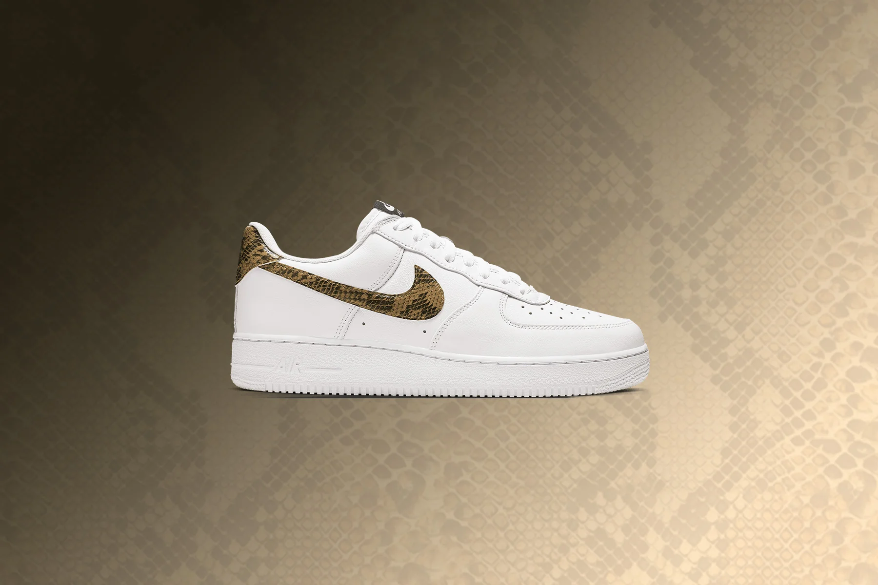 Air Force 1 Low Retro PRM QS 'Ivory Snake' - White/Elemental Gold/Dark Hazel - Image 5
