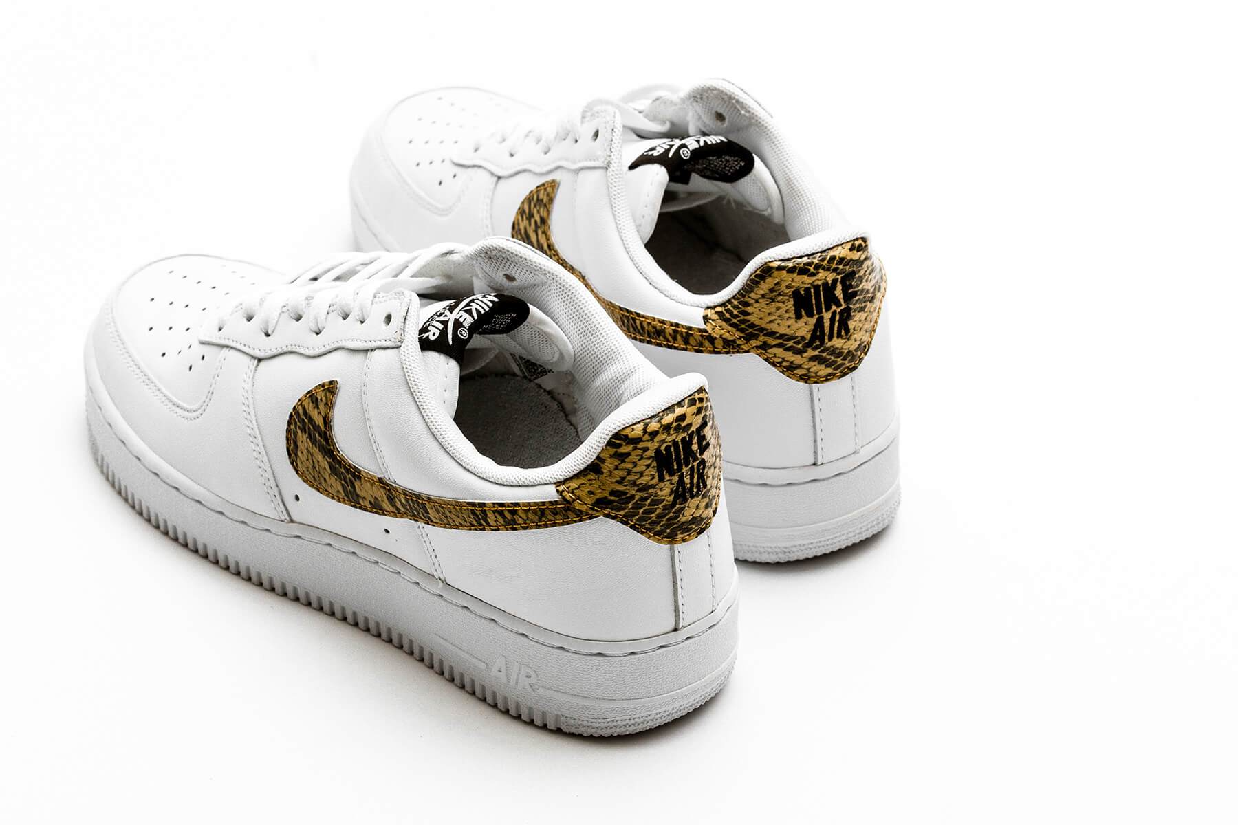 Air Force 1 Low Retro PRM QS 'Ivory Snake' - White/Elemental Gold/Dark Hazel - Image 9